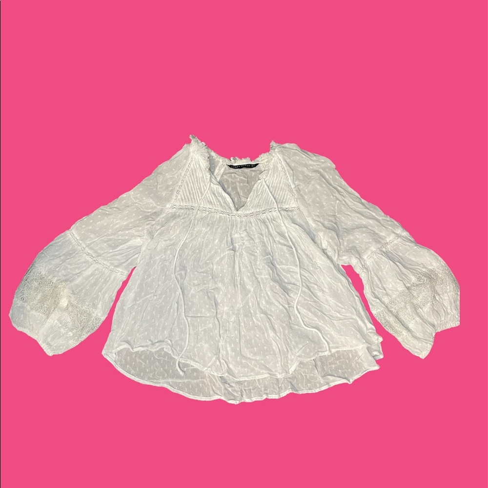 Zara woman cottagecore blouse amazing detial